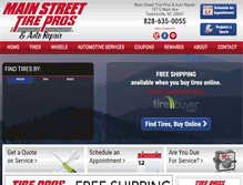 Tablet Screenshot of mainstreettirepros.com